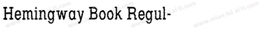 Hemingway Book Regul字体转换
